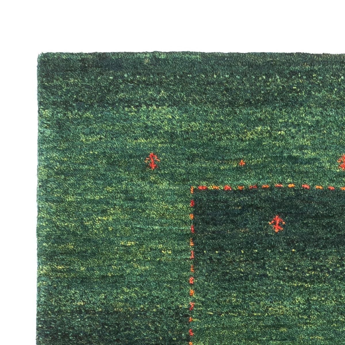 Alfombra Gabbeh - Loribaft Persa - 120 x 79 cm - verde