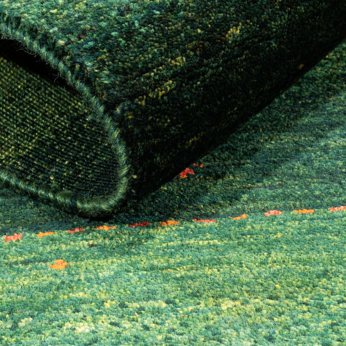 Alfombra Gabbeh - Loribaft Persa - 120 x 79 cm - verde