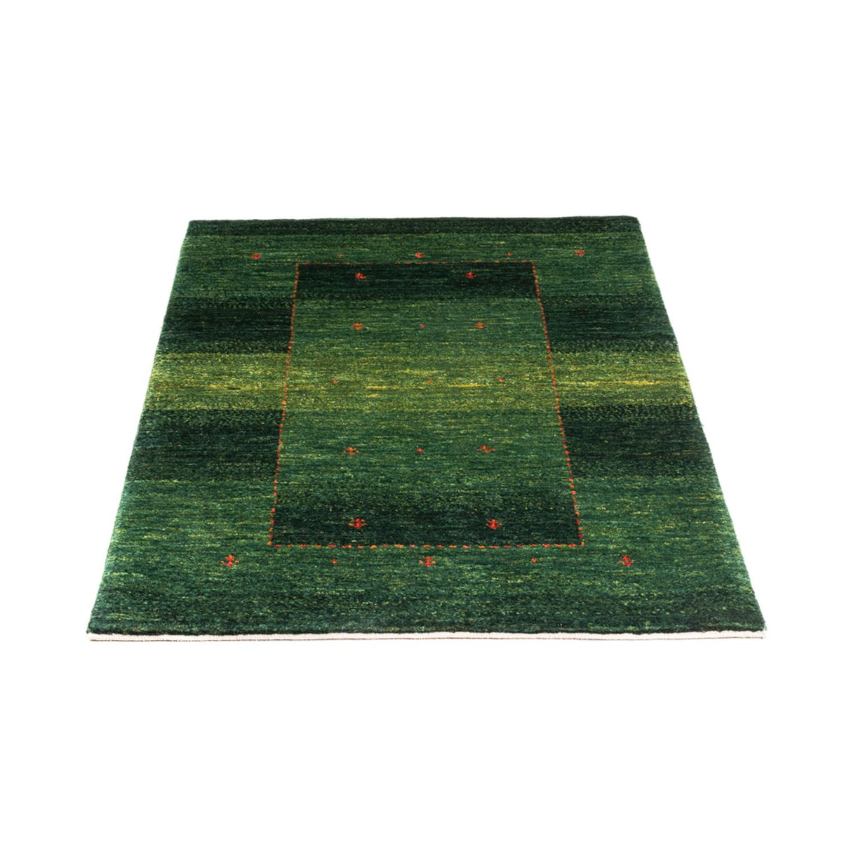 Alfombra Gabbeh - Loribaft Persa - 120 x 79 cm - verde