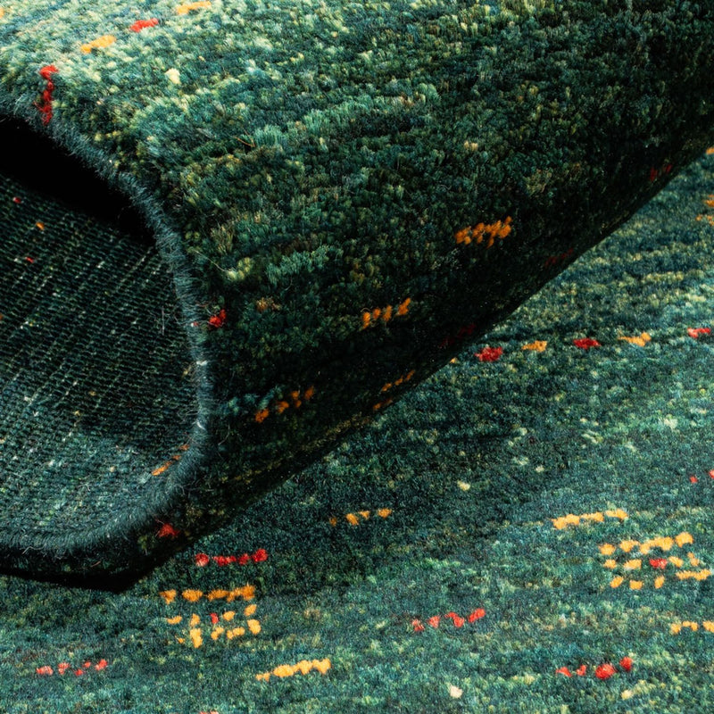 Alfombra Gabbeh - Loribaft Persa - 129 x 84 cm - verde