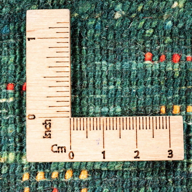 Alfombra Gabbeh - Loribaft Persa - 129 x 84 cm - verde