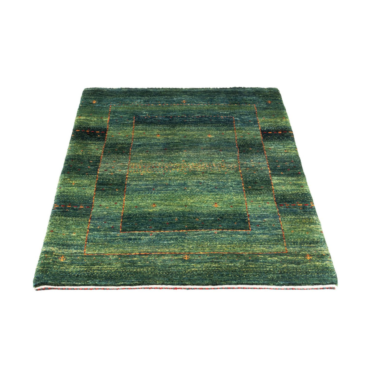 Alfombra Gabbeh - Loribaft Persa - 135 x 83 cm - verde