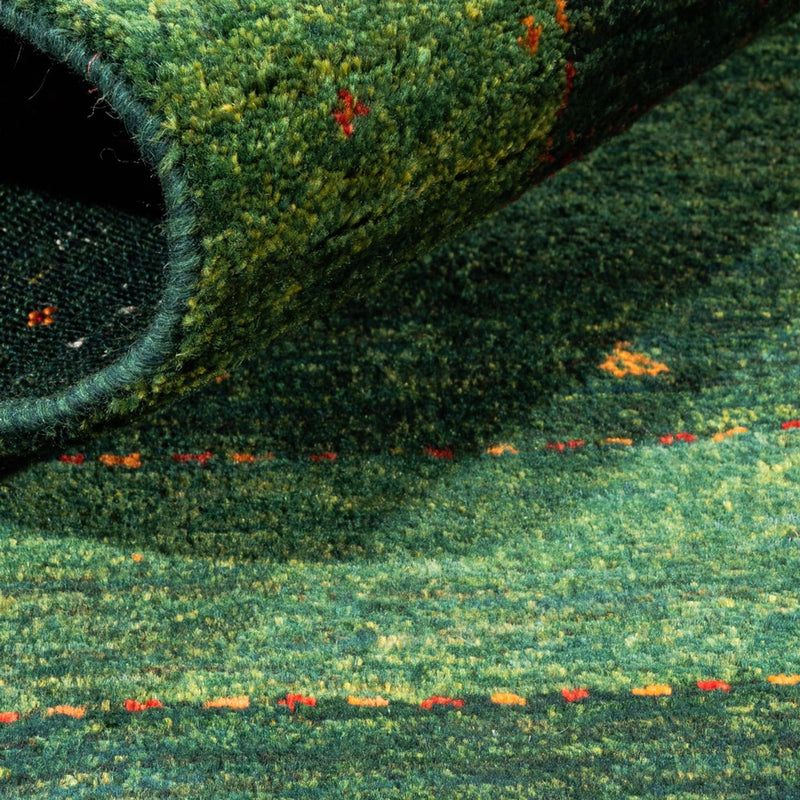 Alfombra Gabbeh - Loribaft Persa - 115 x 86 cm - verde