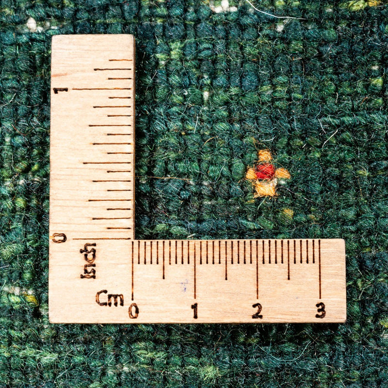 Alfombra Gabbeh - Loribaft Persa - 115 x 86 cm - verde