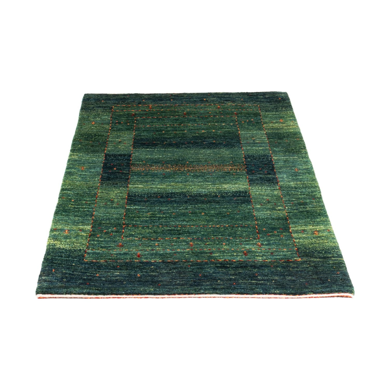 Alfombra Gabbeh - Loribaft Persa - 129 x 82 cm - verde