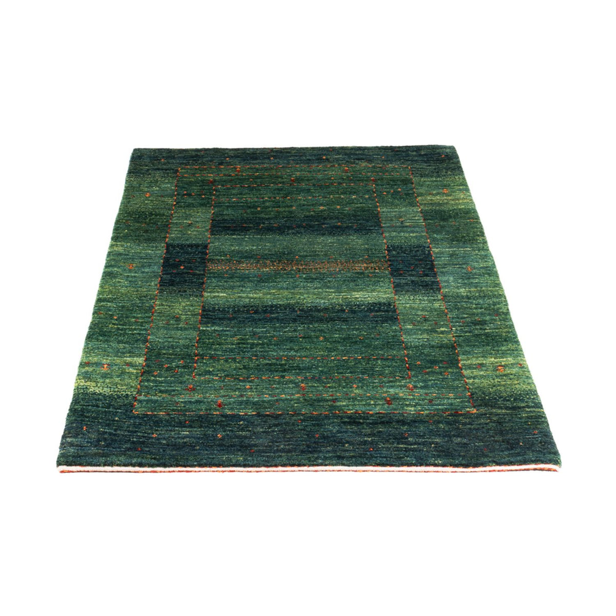 Alfombra Gabbeh - Loribaft Persa - 129 x 82 cm - verde
