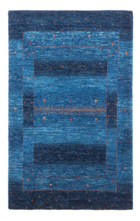 Alfombra Gabbeh - Loribaft Persa - 129 x 85 cm - azul