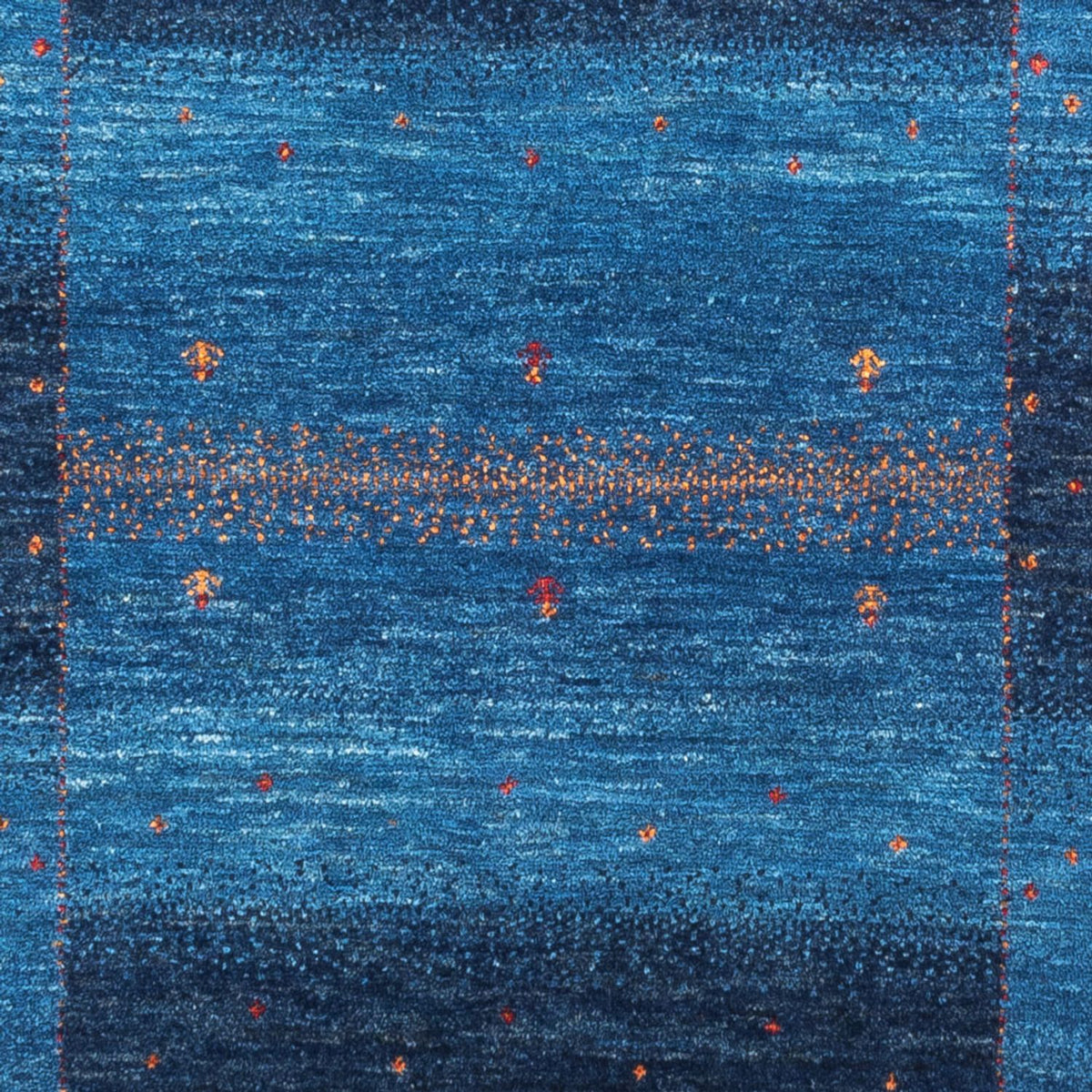 Alfombra Gabbeh - Loribaft Persa - 129 x 85 cm - azul