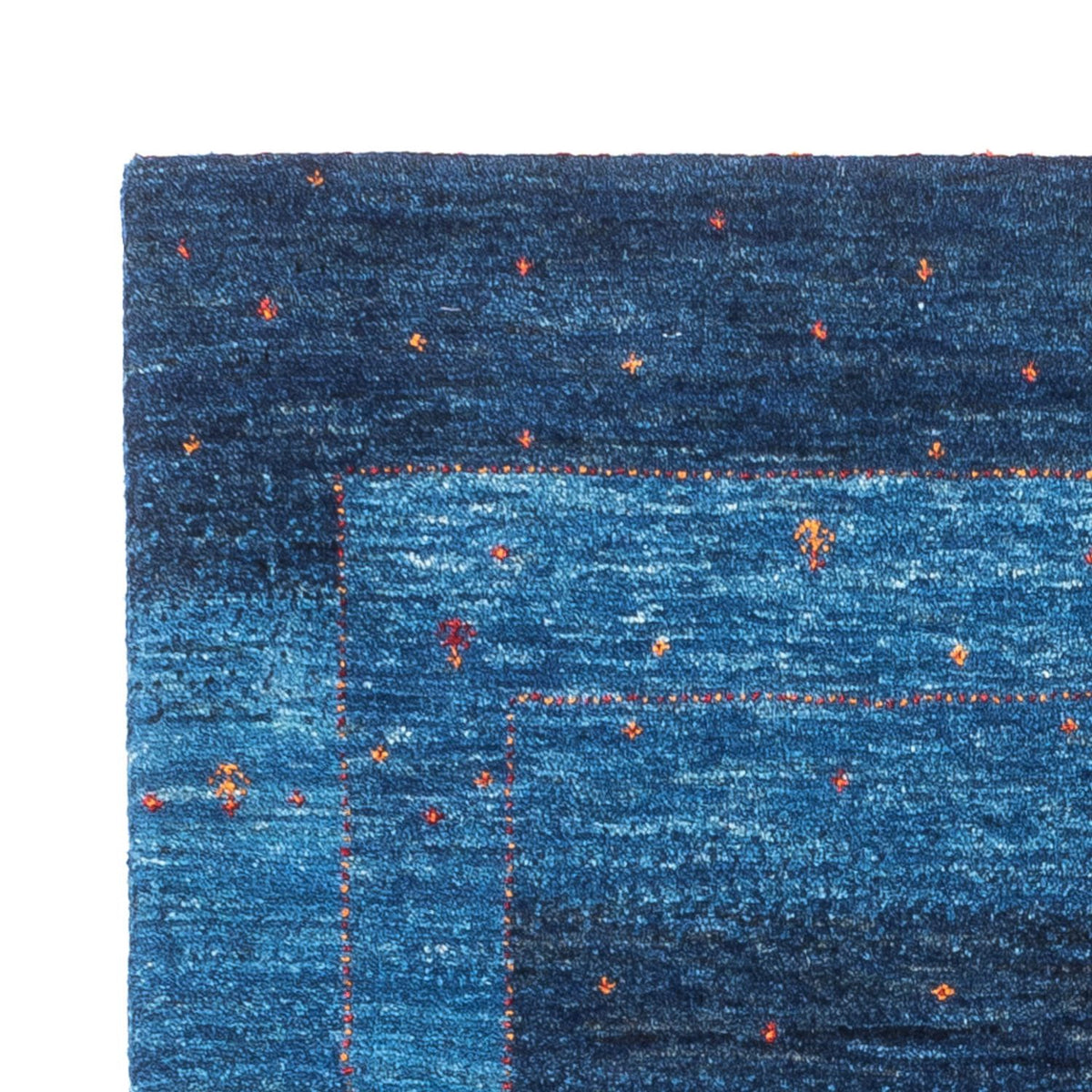 Alfombra Gabbeh - Loribaft Persa - 129 x 85 cm - azul