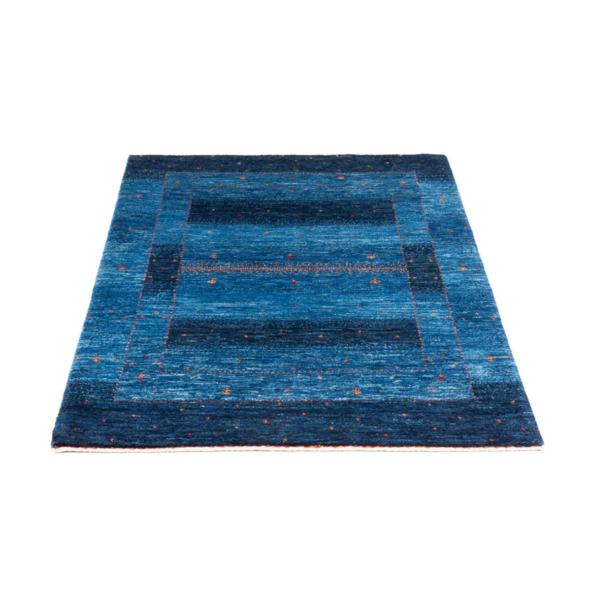 Alfombra Gabbeh - Loribaft Persa - 129 x 85 cm - azul