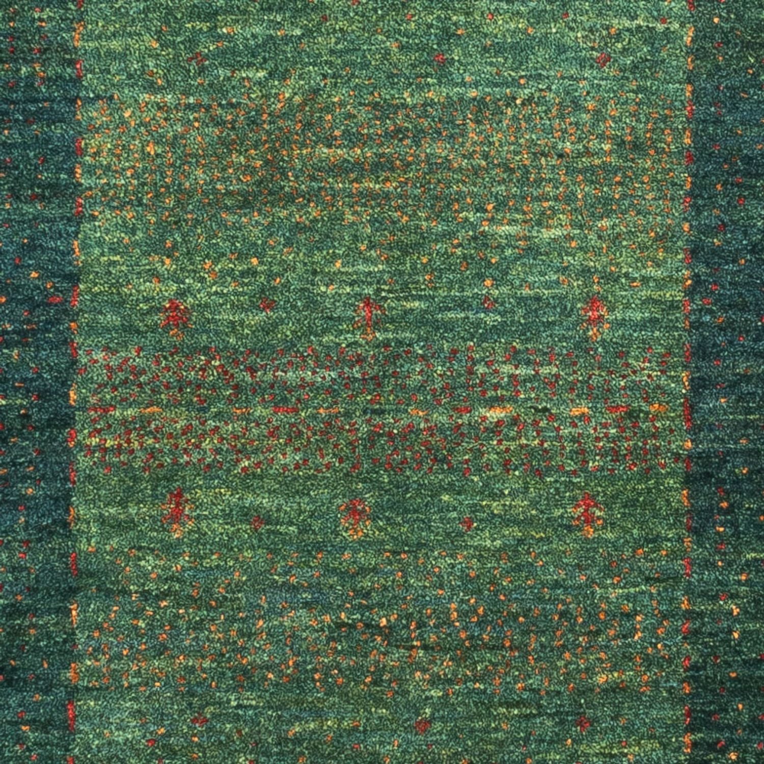 Alfombra Gabbeh - Loribaft Persa - 132 x 85 cm - verde