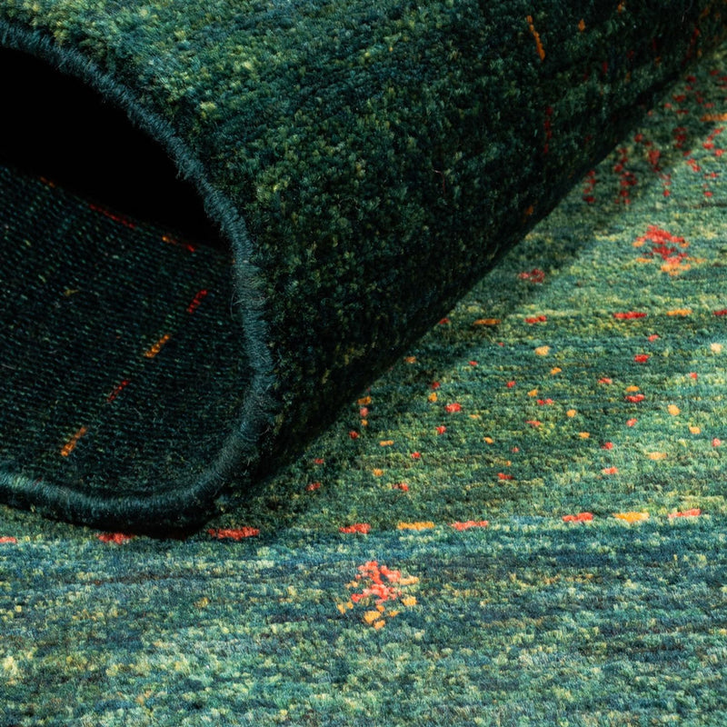 Alfombra Gabbeh - Loribaft Persa - 132 x 85 cm - verde