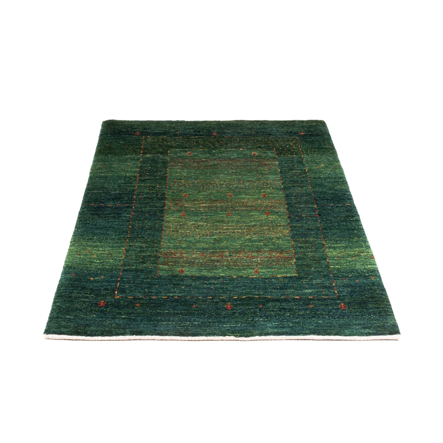 Alfombra Gabbeh - Loribaft Persa - 132 x 85 cm - verde