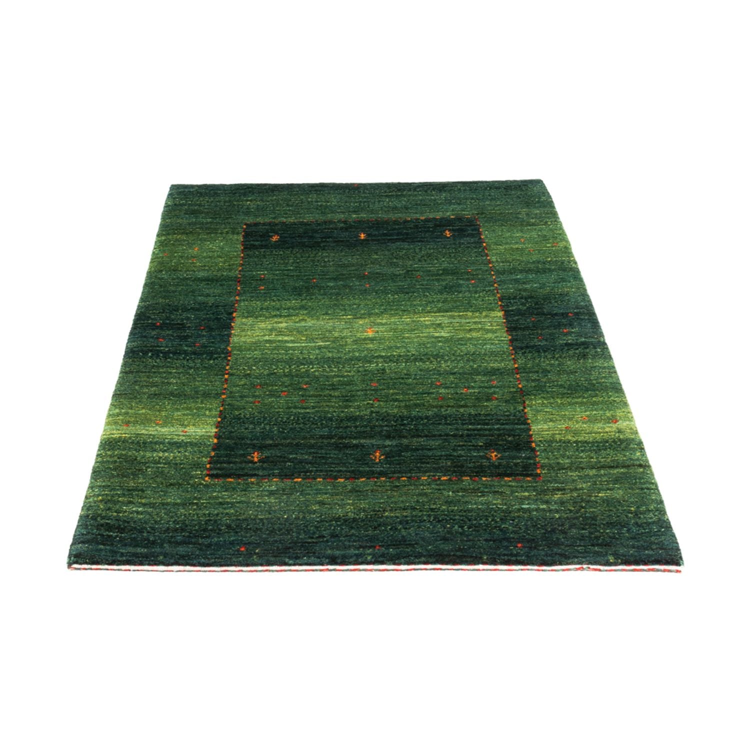 Alfombra Gabbeh - Loribaft Persa - 128 x 80 cm - verde