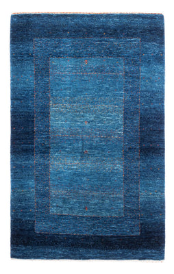 Alfombra Gabbeh - Loribaft Persa - 134 x 88 cm - azul