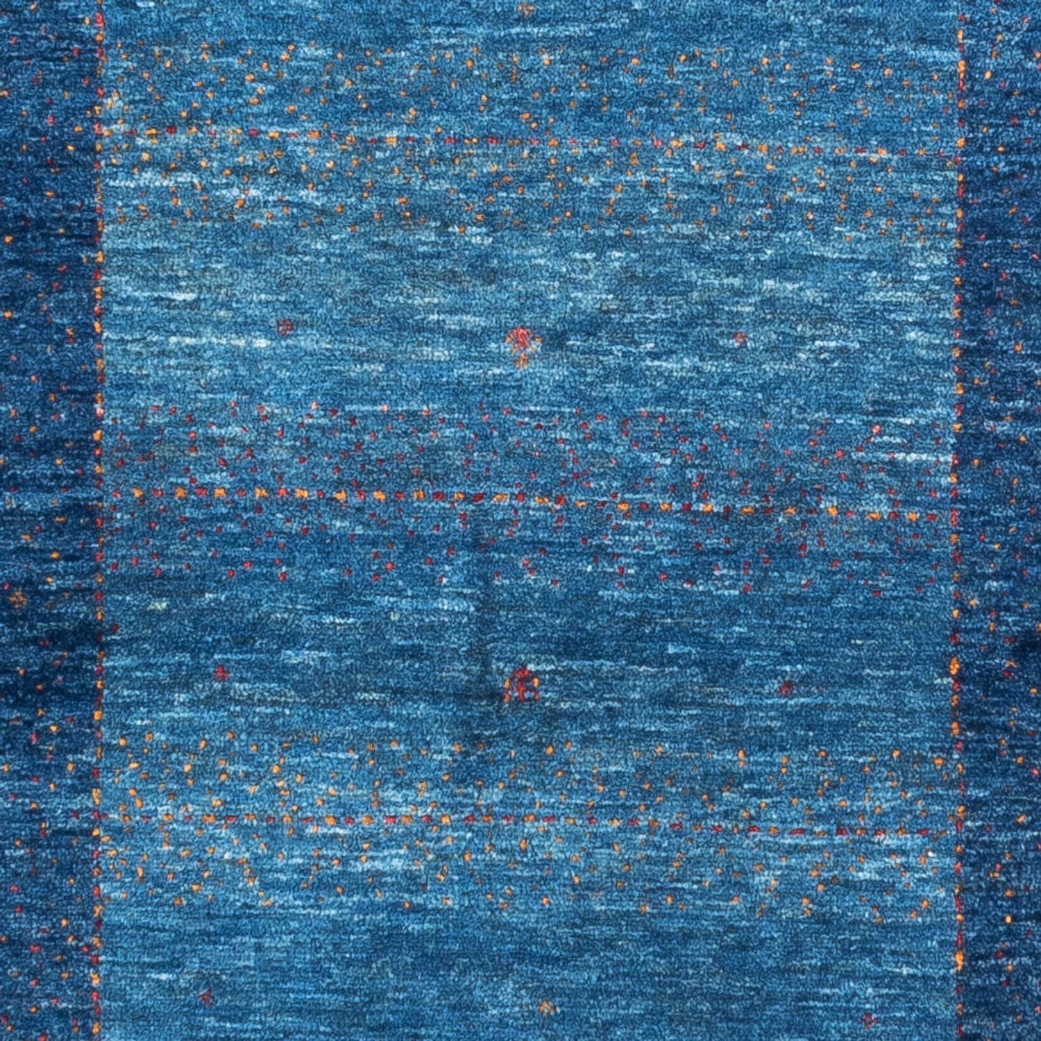 Alfombra Gabbeh - Loribaft Persa - 134 x 88 cm - azul