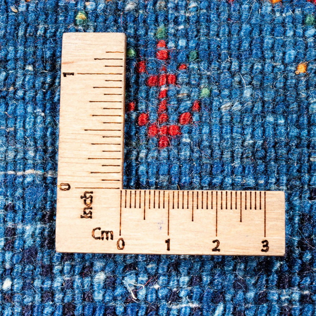 Alfombra Gabbeh - Loribaft Persa - 129 x 84 cm - azul