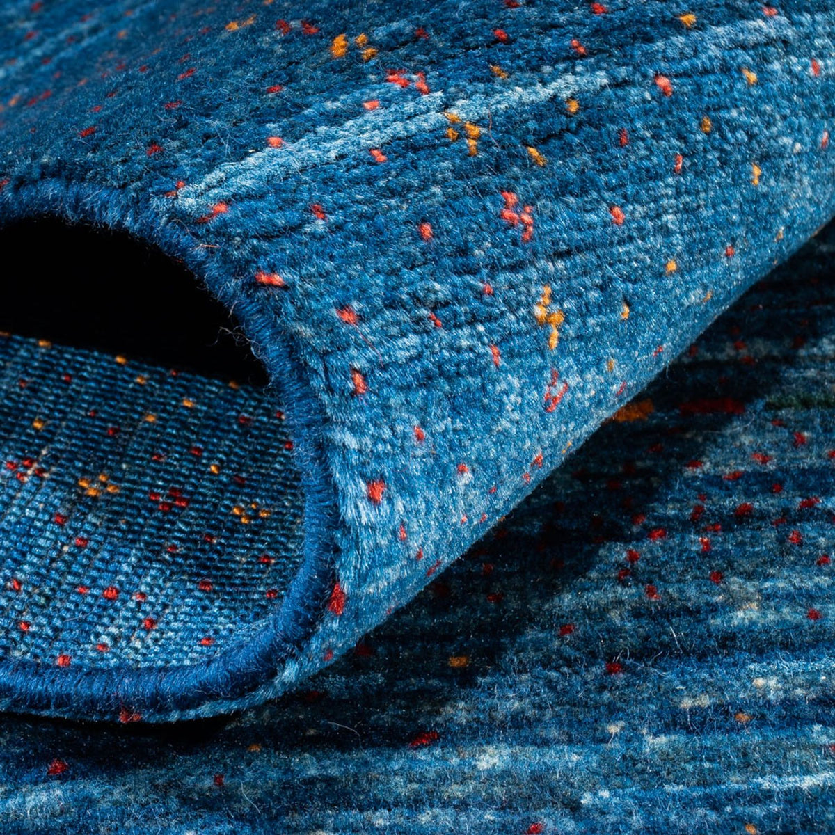 Alfombra Gabbeh - Loribaft Persa - 153 x 85 cm - azul