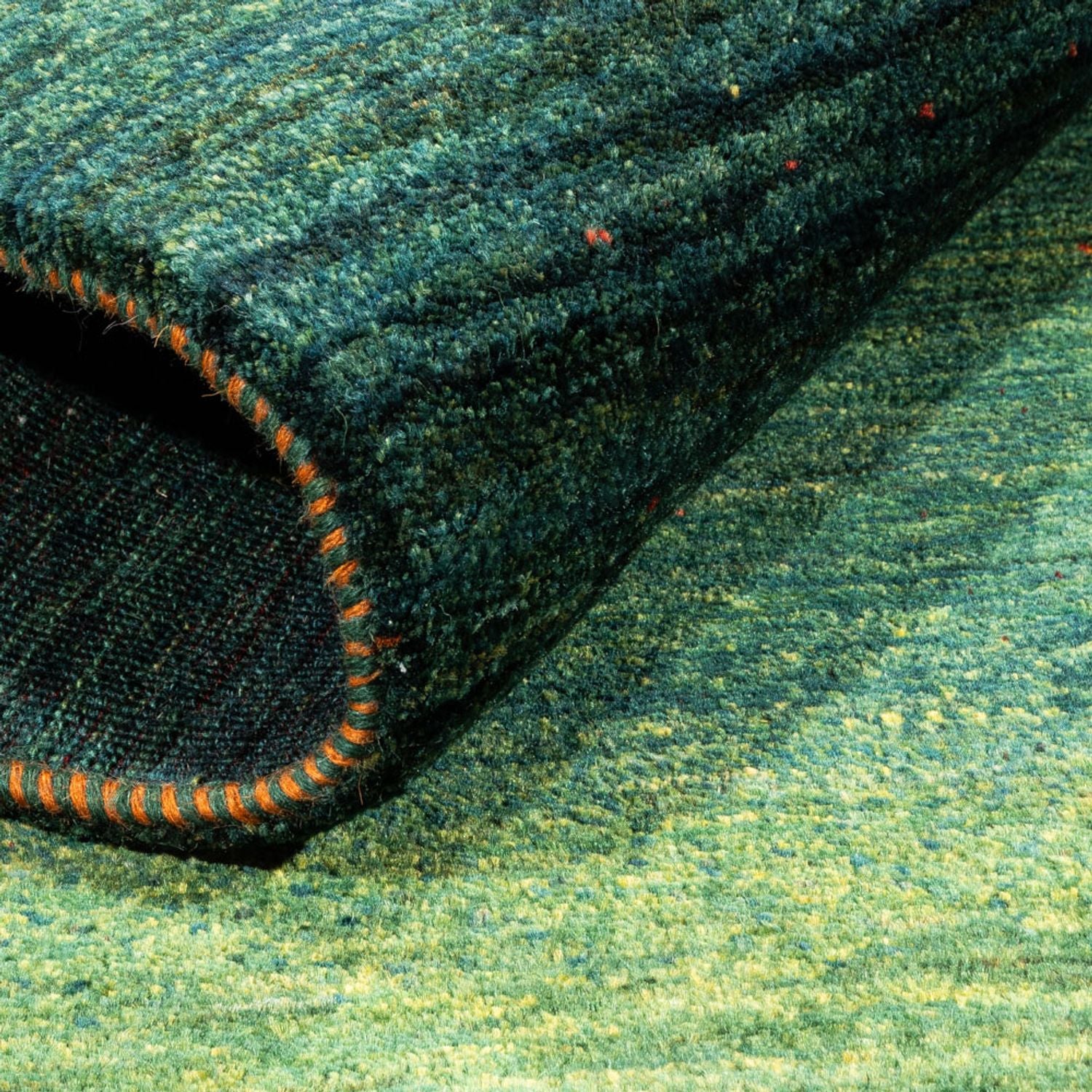 Alfombra Gabbeh - Loribaft Persa - 136 x 87 cm - verde