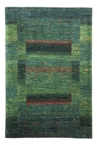 Alfombra Gabbeh - Loribaft Persa - 125 x 86 cm - verde