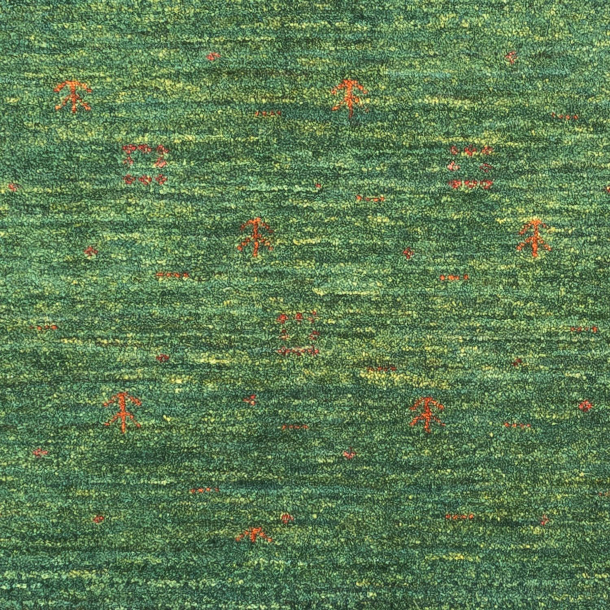 Alfombra Gabbeh - Loribaft Persa - 120 x 76 cm - verde