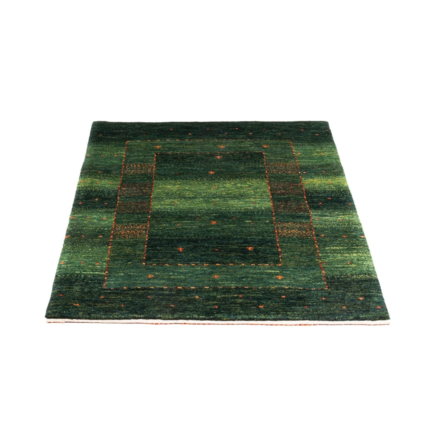 Alfombra Gabbeh - Loribaft Persa - 121 x 85 cm - verde