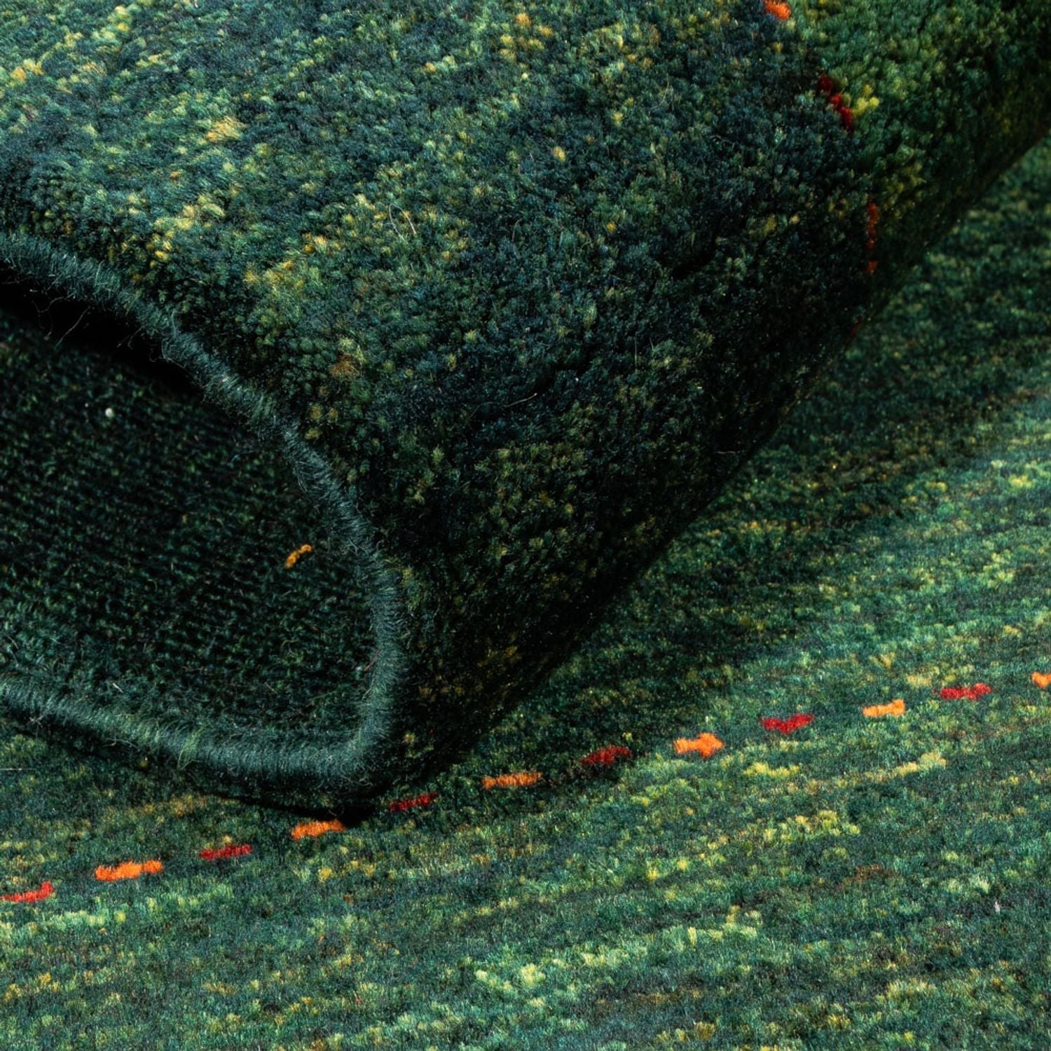 Alfombra Gabbeh - Loribaft Persa - 120 x 80 cm - verde