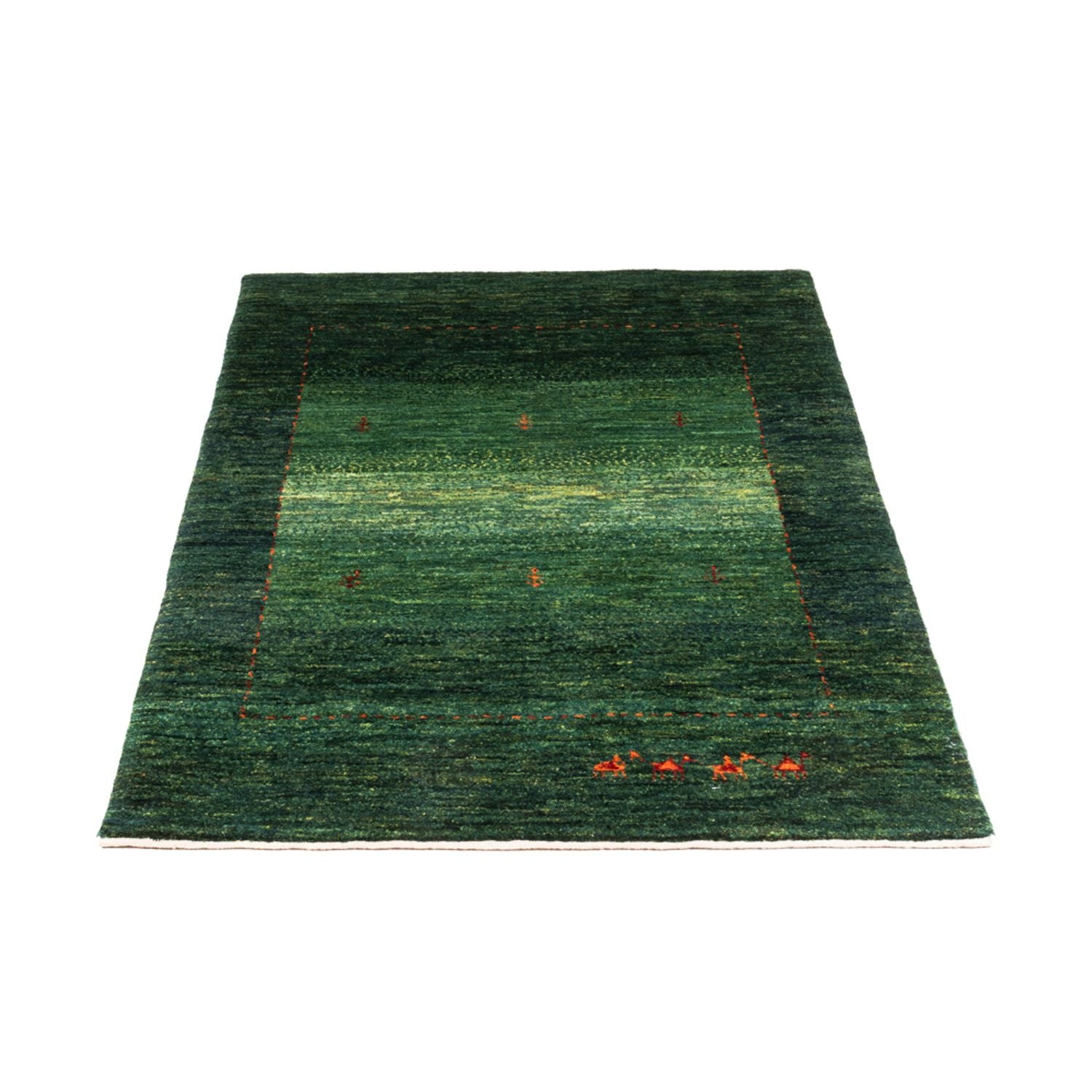 Alfombra Gabbeh - Loribaft Persa - 120 x 80 cm - verde