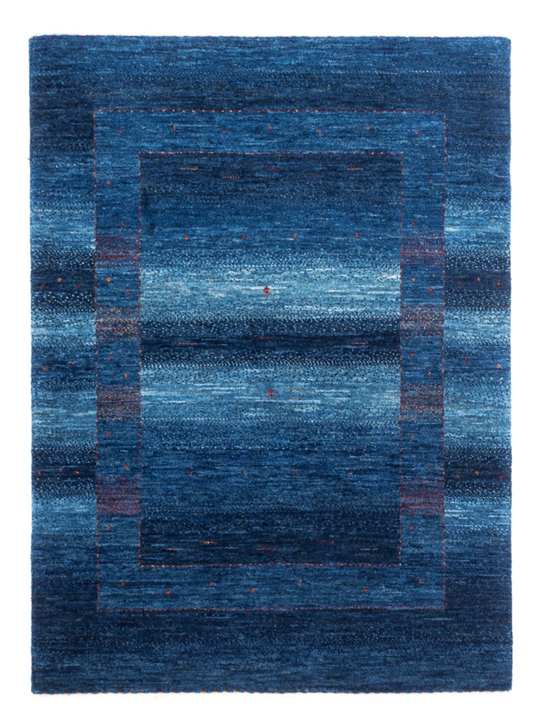 Alfombra Gabbeh - Loribaft Persa - 122 x 91 cm - azul