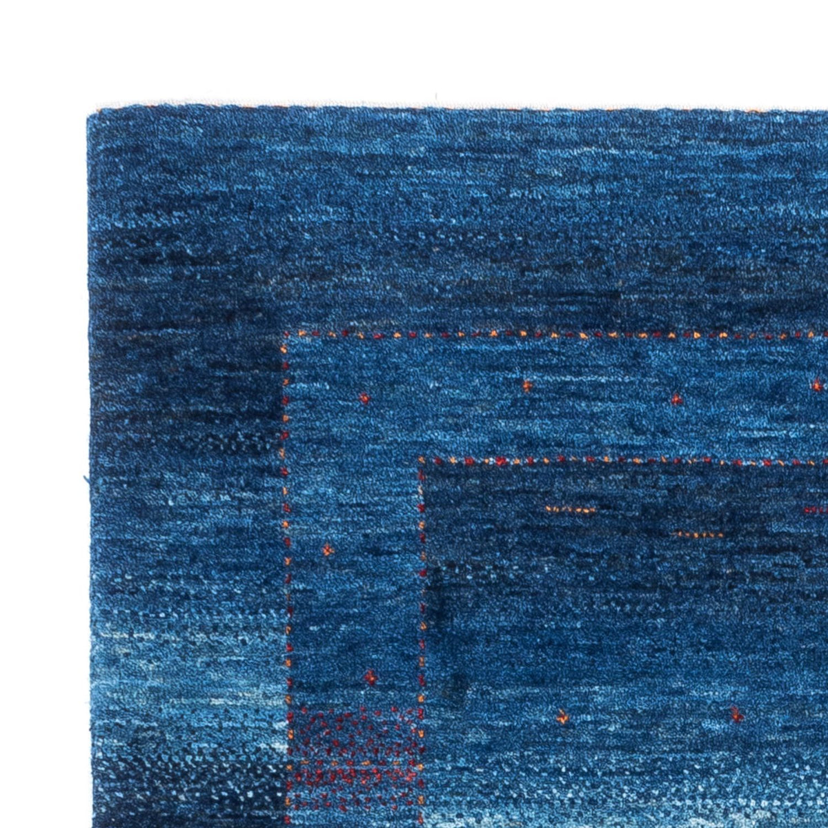 Alfombra Gabbeh - Loribaft Persa - 122 x 91 cm - azul