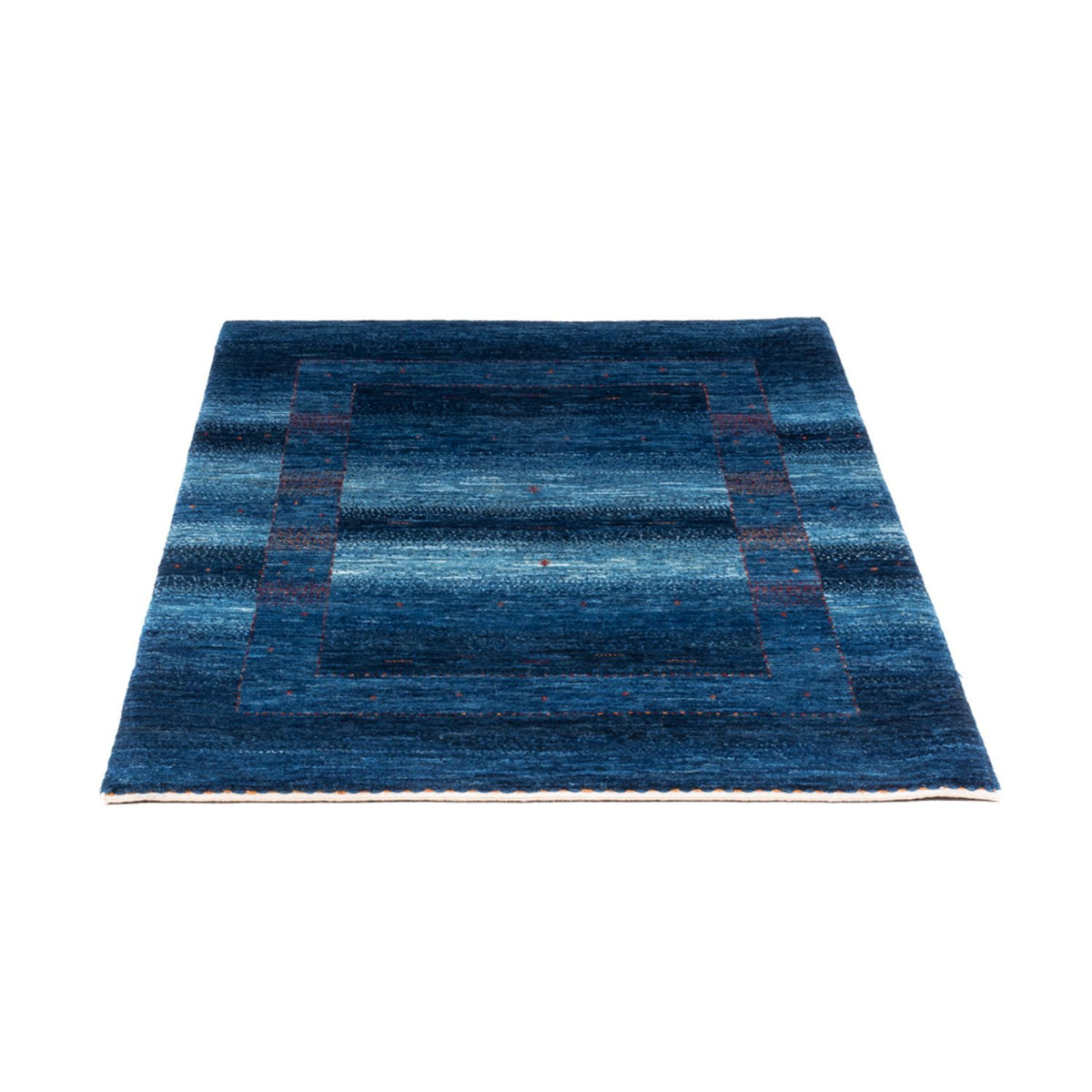 Alfombra Gabbeh - Loribaft Persa - 122 x 91 cm - azul