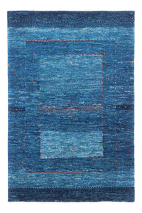 Alfombra Gabbeh - Loribaft Persa - 122 x 83 cm - azul