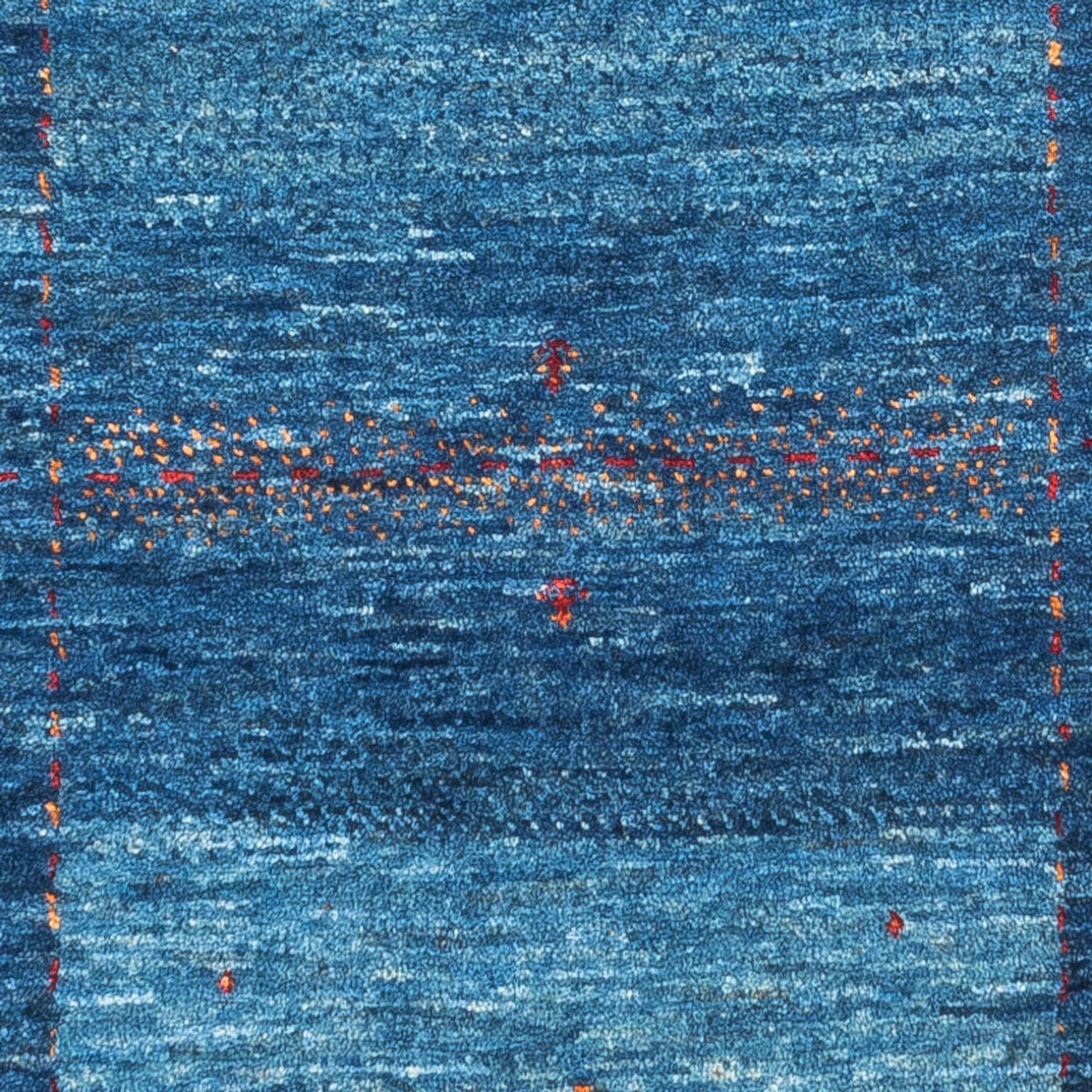 Alfombra Gabbeh - Loribaft Persa - 122 x 83 cm - azul
