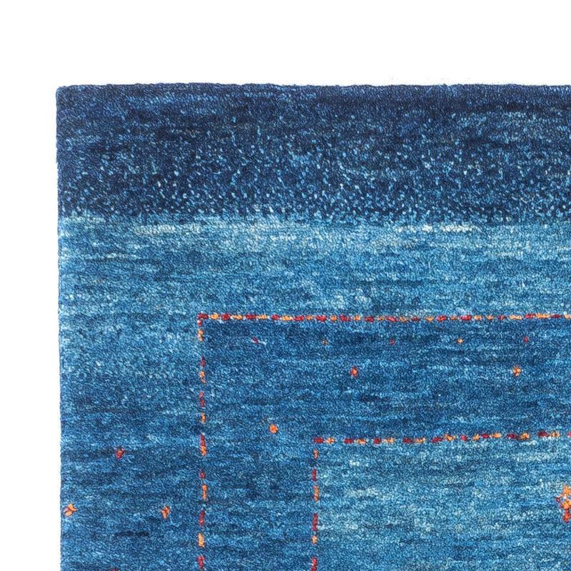 Alfombra Gabbeh - Loribaft Persa - 122 x 83 cm - azul