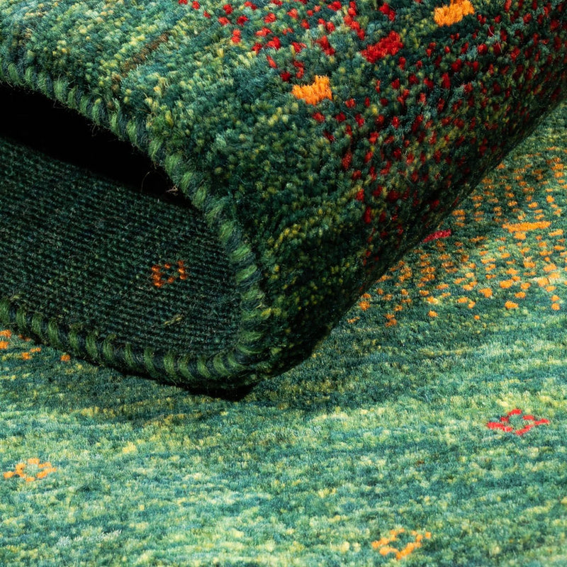 Alfombra Gabbeh - Loribaft Persa - 128 x 82 cm - verde