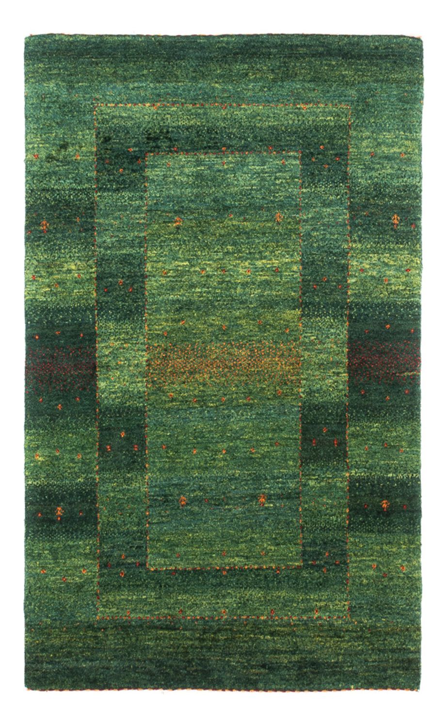 Alfombra Gabbeh - Loribaft Persa - 123 x 79 cm - verde