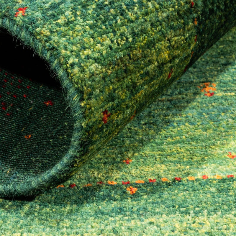 Alfombra Gabbeh - Loribaft Persa - 123 x 79 cm - verde
