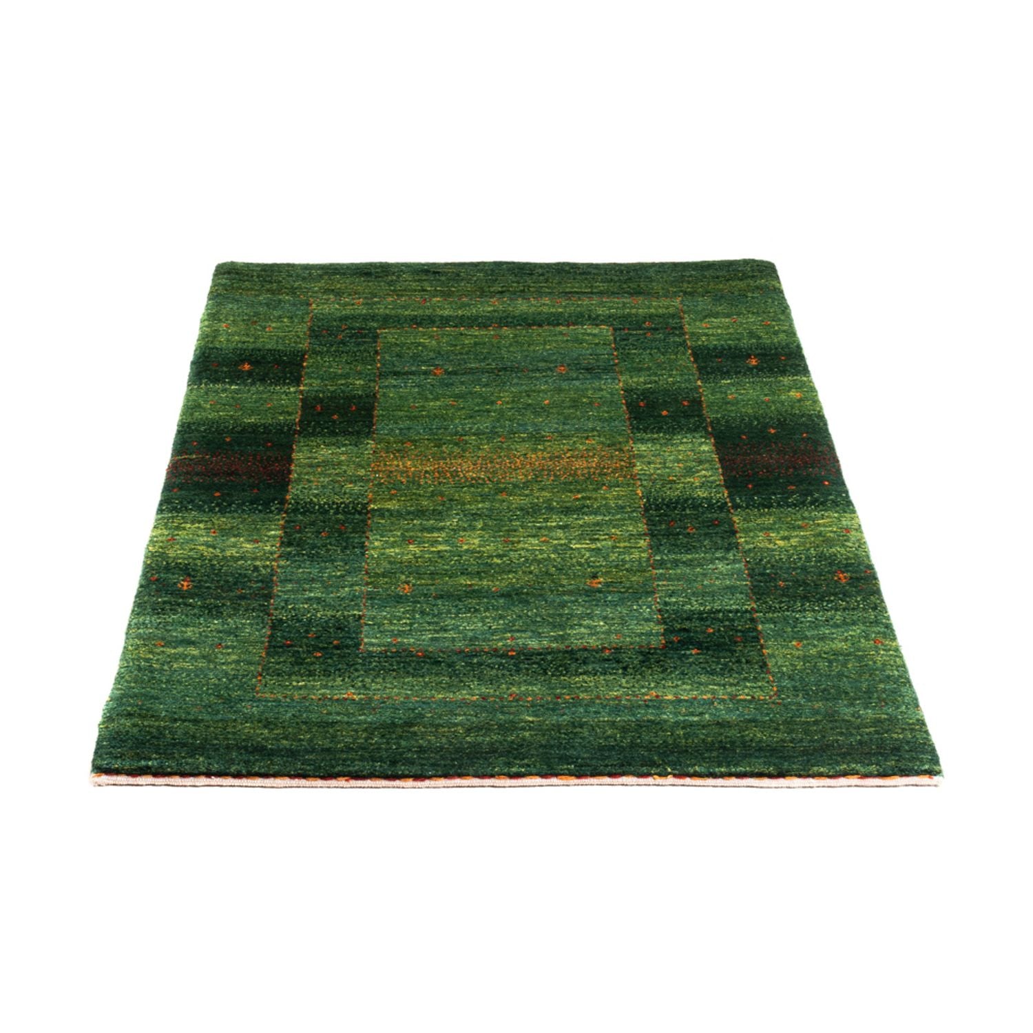 Alfombra Gabbeh - Loribaft Persa - 123 x 79 cm - verde