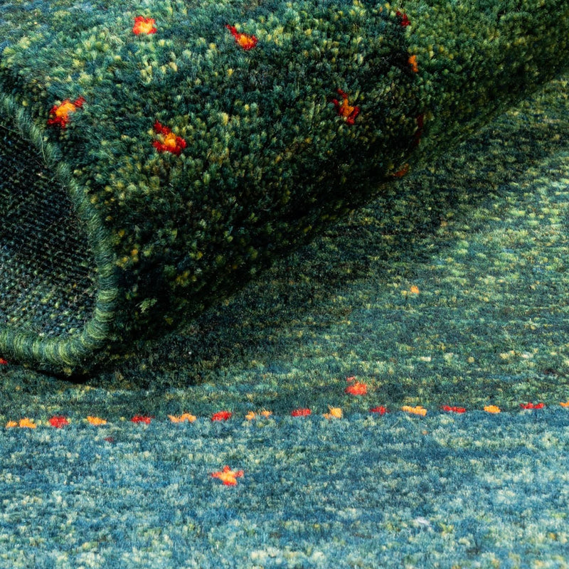 Alfombra Gabbeh - Loribaft Persa - 121 x 80 cm - verde