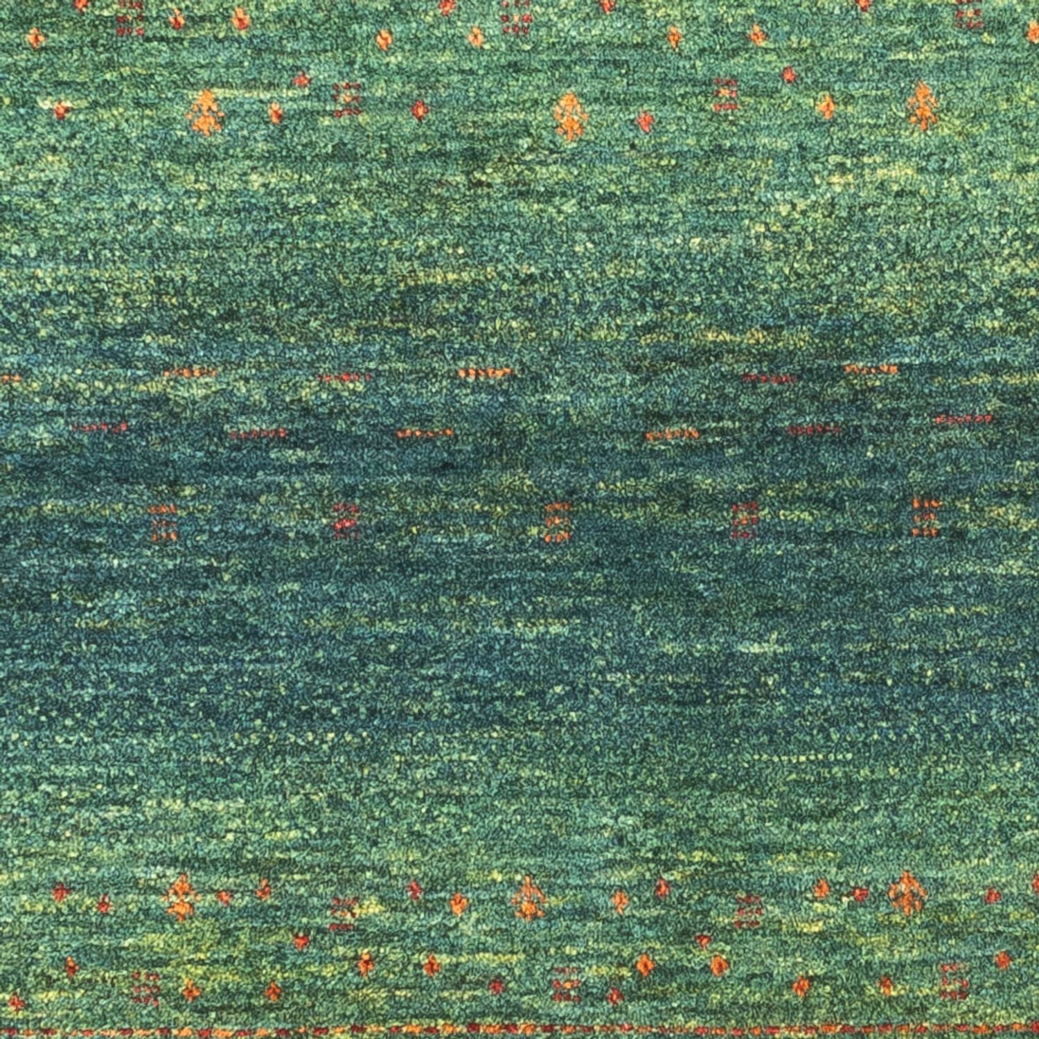 Alfombra Gabbeh - Loribaft Persa - 110 x 82 cm - verde