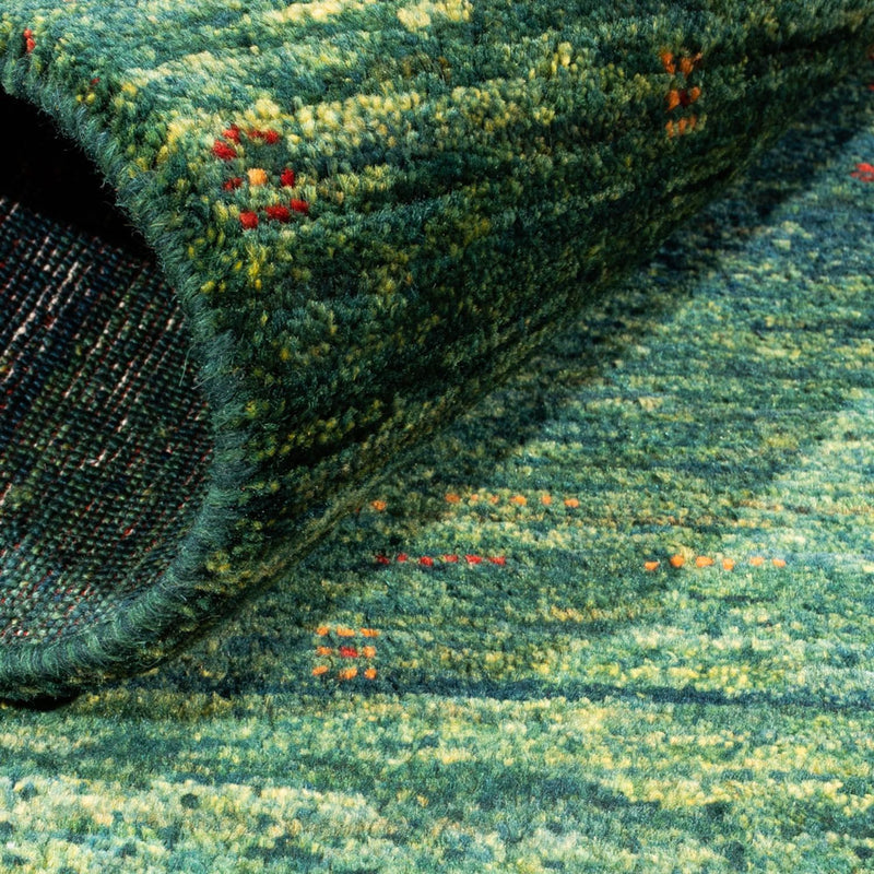 Alfombra Gabbeh - Loribaft Persa - 110 x 81 cm - verde