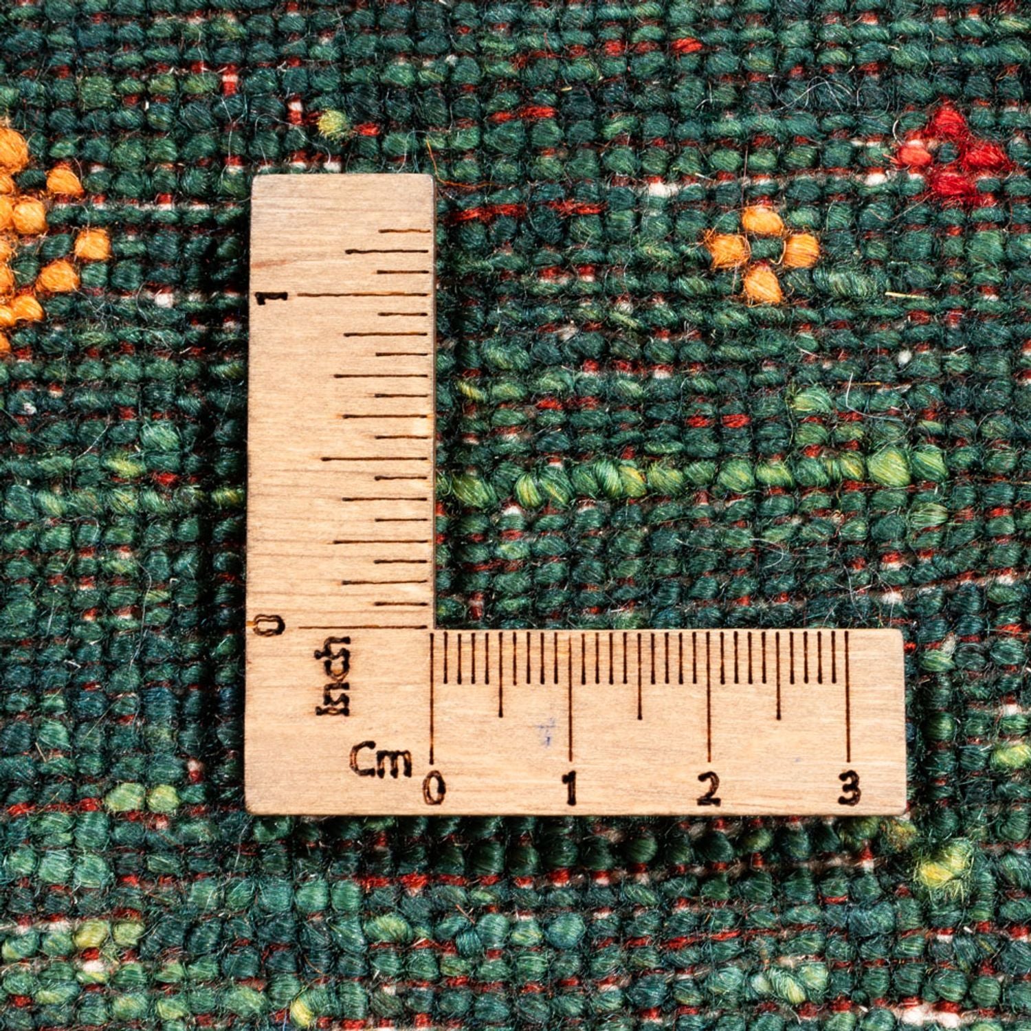 Alfombra Gabbeh - Loribaft Persa - 110 x 81 cm - verde