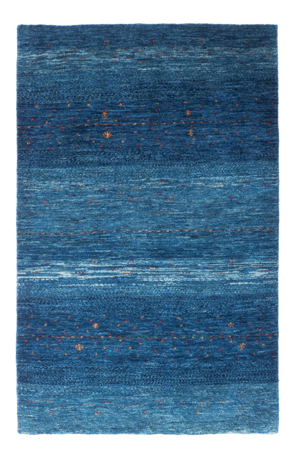 Alfombra Gabbeh - Loribaft Persa - 132 x 84 cm - azul