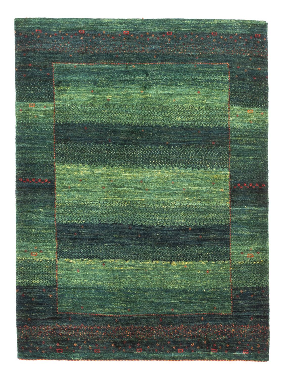 Alfombra Gabbeh - Loribaft Persa - 110 x 86 cm - verde