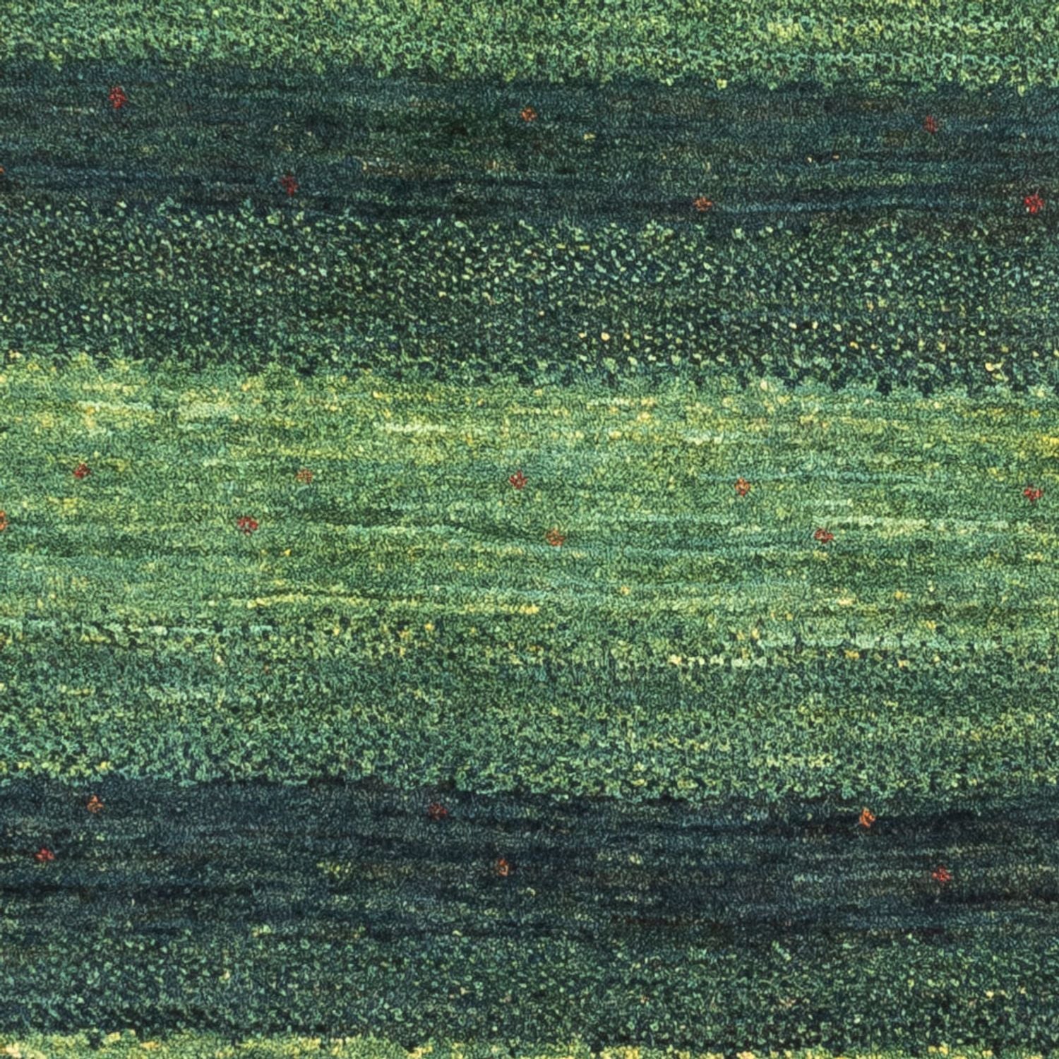 Alfombra Gabbeh - Loribaft Persa - 110 x 86 cm - verde
