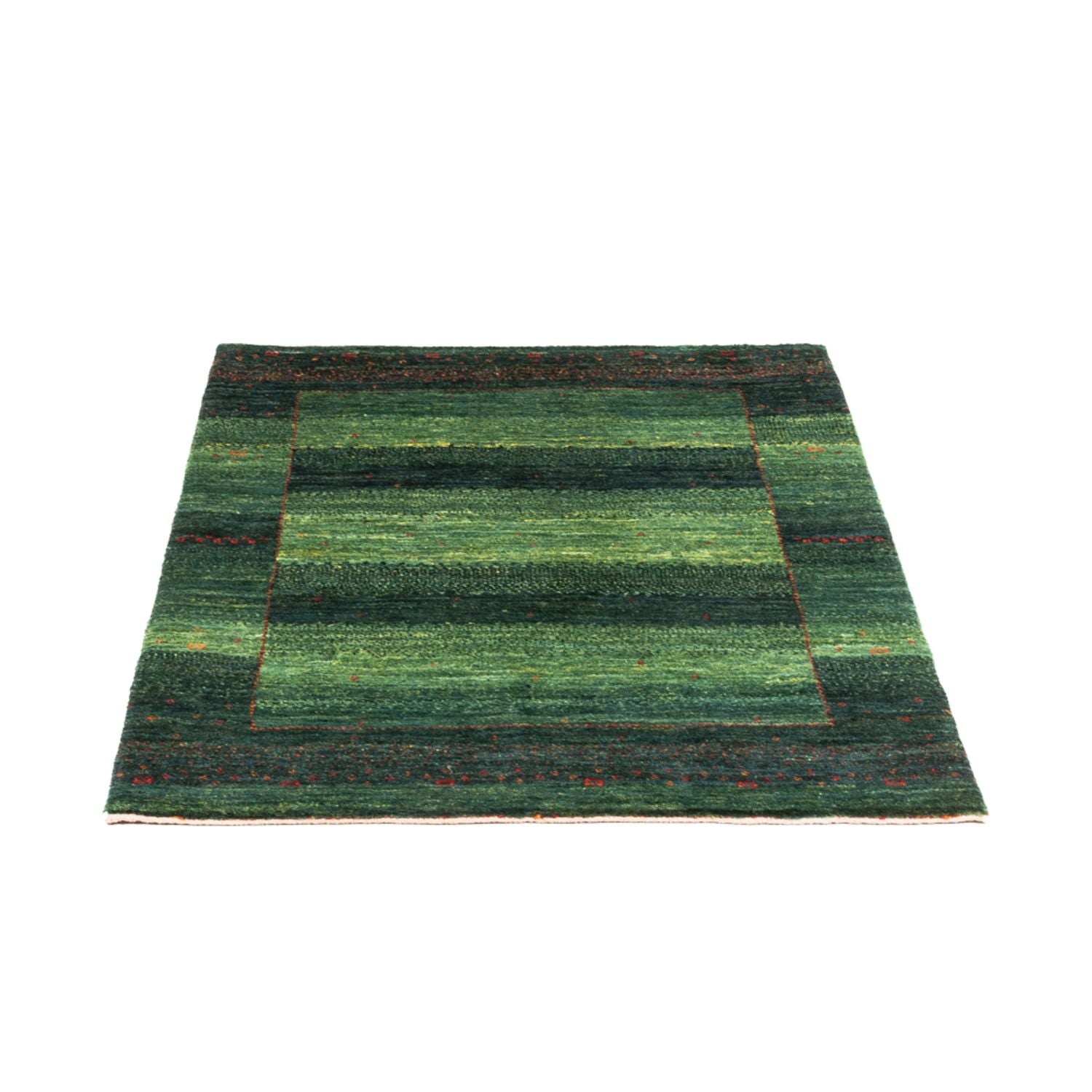 Alfombra Gabbeh - Loribaft Persa - 110 x 86 cm - verde
