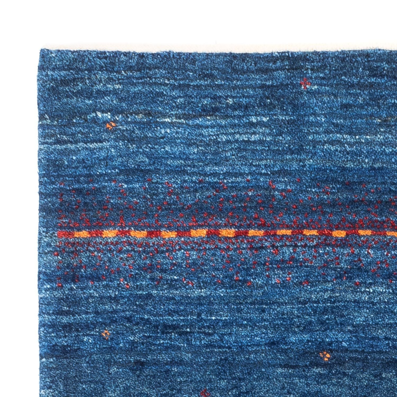 Alfombra Gabbeh - Loribaft Persa - 136 x 85 cm - azul