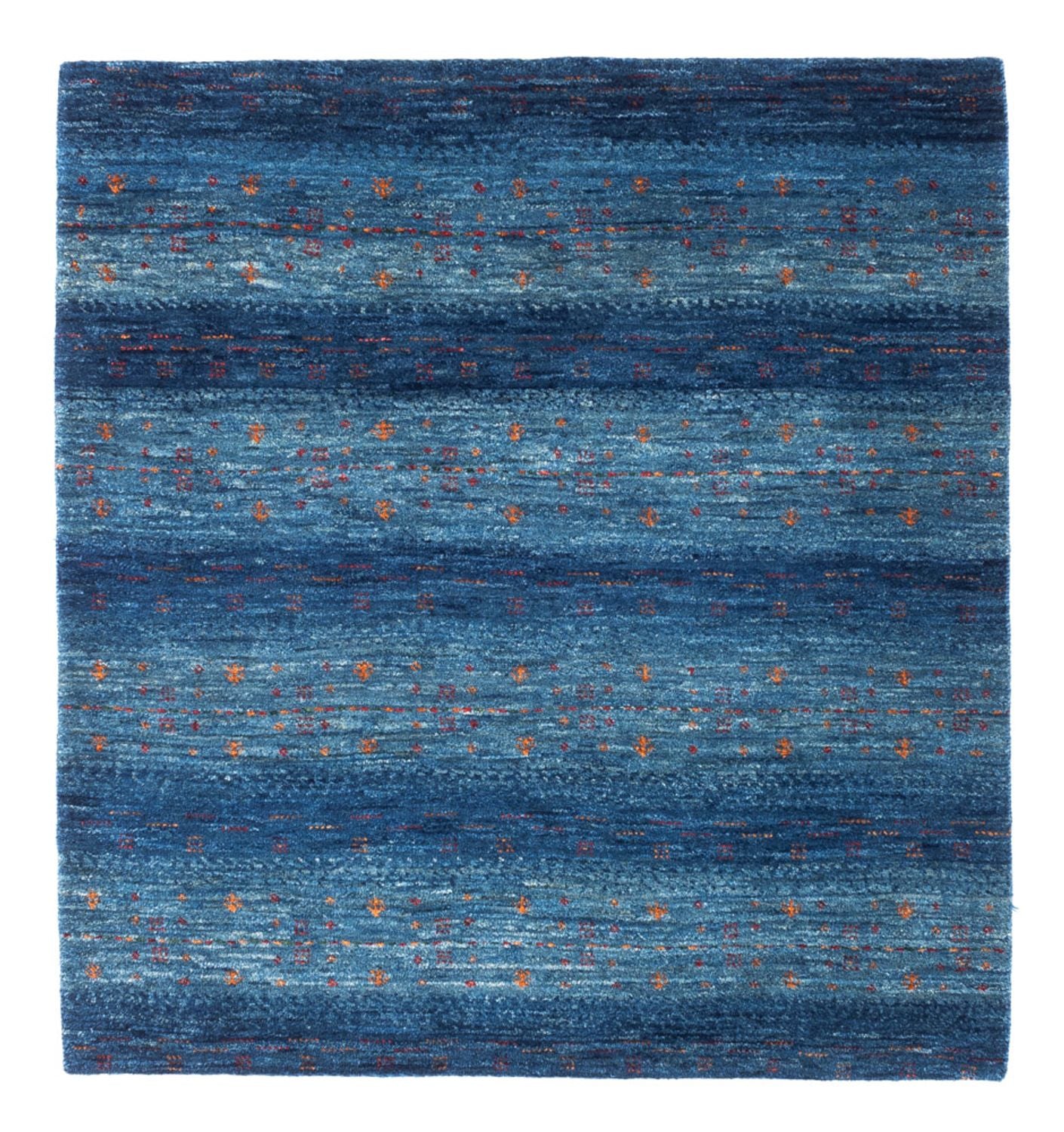 Alfombra Gabbeh - Loribaft Persa - 112 x 100 cm - azul