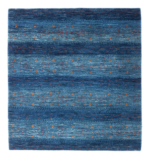 Alfombra Gabbeh - Loribaft Persa - 112 x 100 cm - azul