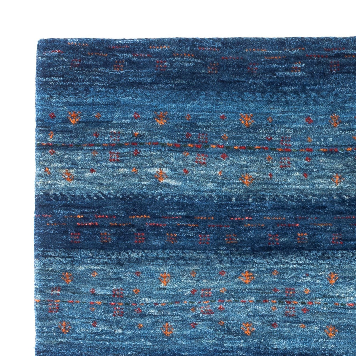 Alfombra Gabbeh - Loribaft Persa - 112 x 100 cm - azul